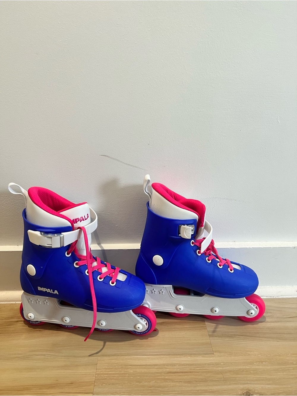 Impala Blue & Pink Adjustable Women's Roller Skates